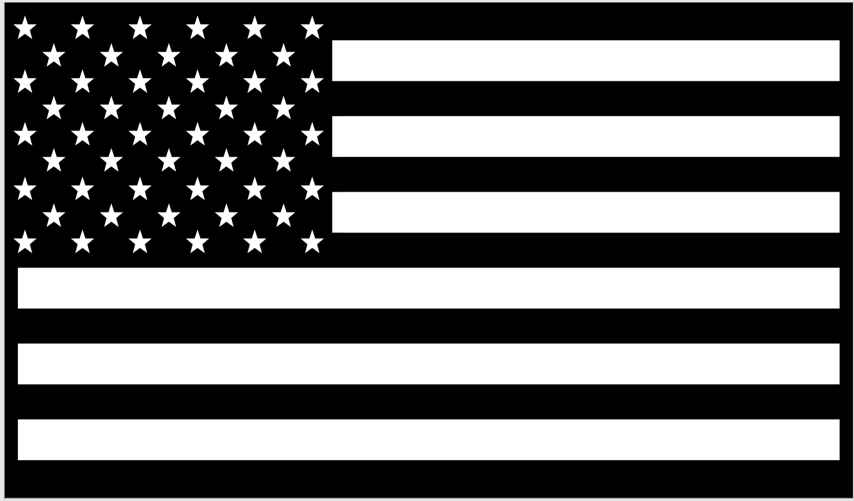United States Flag - Black