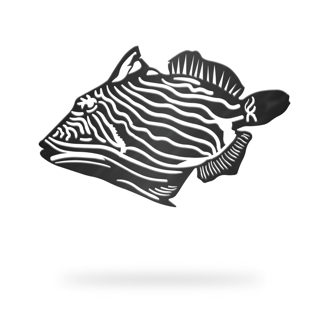 Trigger Fish Sign with black finish