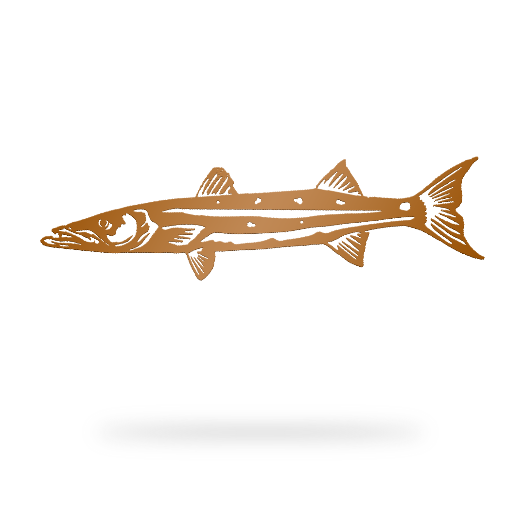 Barracuda Sign with copper finish