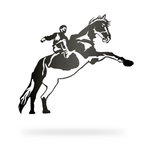 Horse with rider Sign with black finish