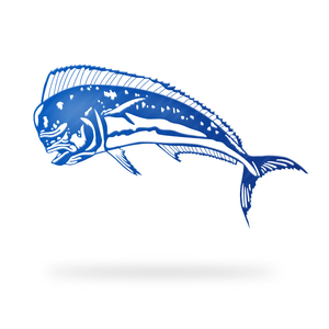 Mahi Mahi Sign with blue finish