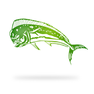 Mahi Mahi Sign with green finish