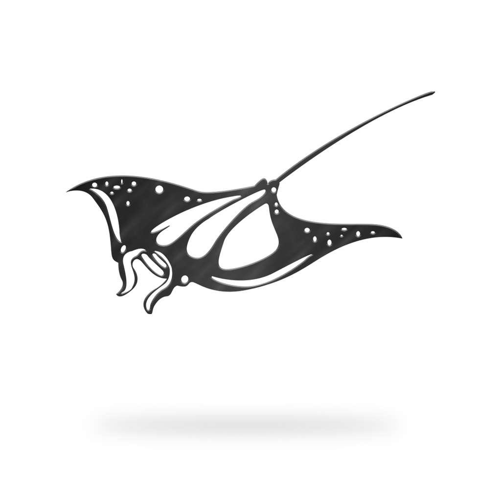 Manta Ray Sign with black finish