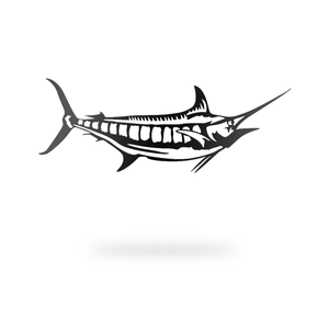 Marlin Sign with machined finish