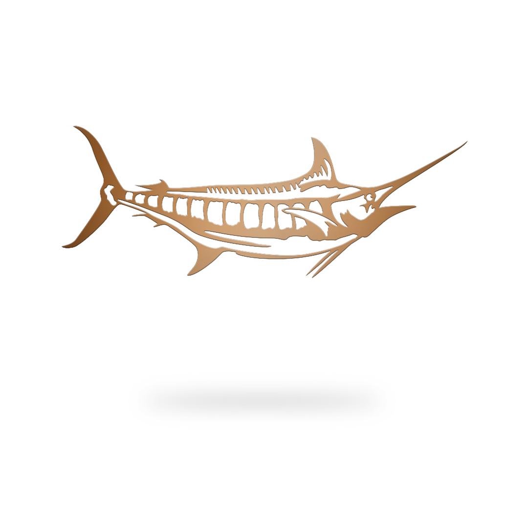 Marlin Sign with copper finish
