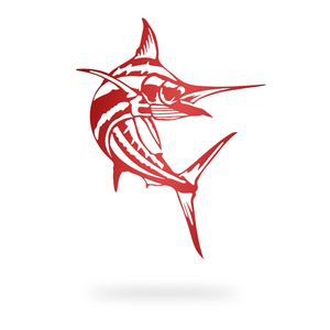 Swooping Marlin Sign with red finish