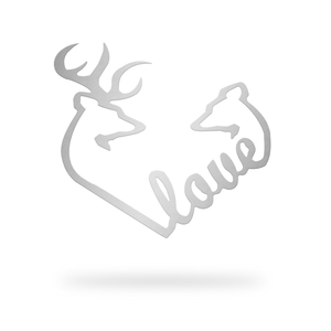 Buck and Doe Heart with machined finish