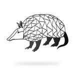 Geometric Armadillo Sign with black finish