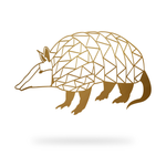 Geometric Armadillo Sign with copper finish