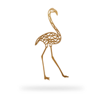Geometric Flamingo Sign with copper finish