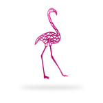 Geometric Flamingo Sign with pink finish