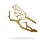 Geometric Love Bird Sign with copper finish
