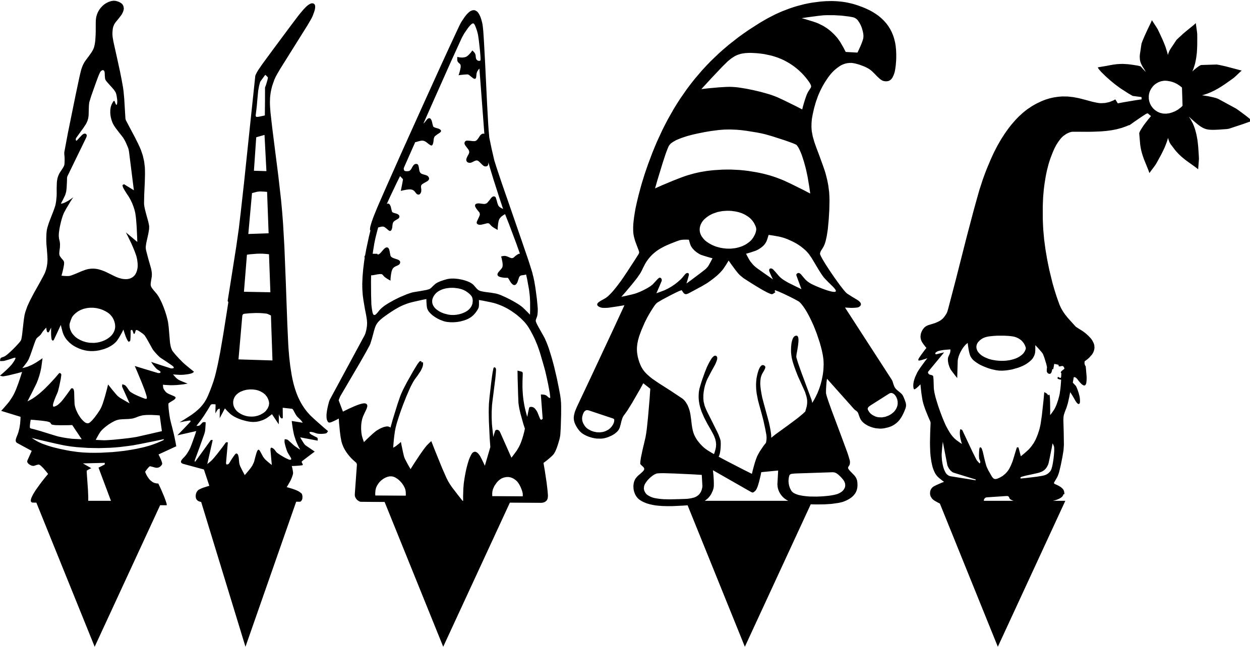 Garden Gnome Stakes - Bundle Pack (5)