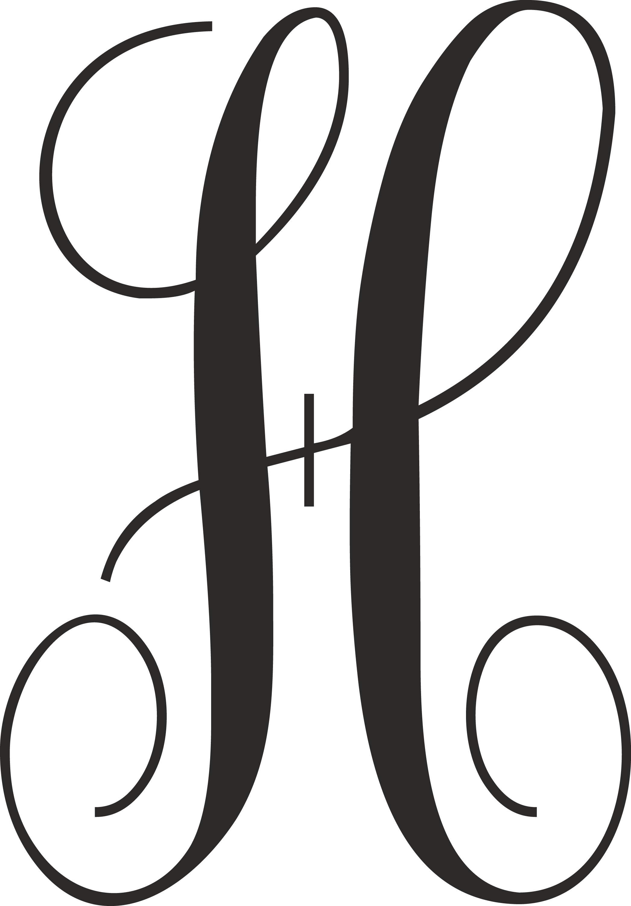 Fancy Calligraphy Letter H