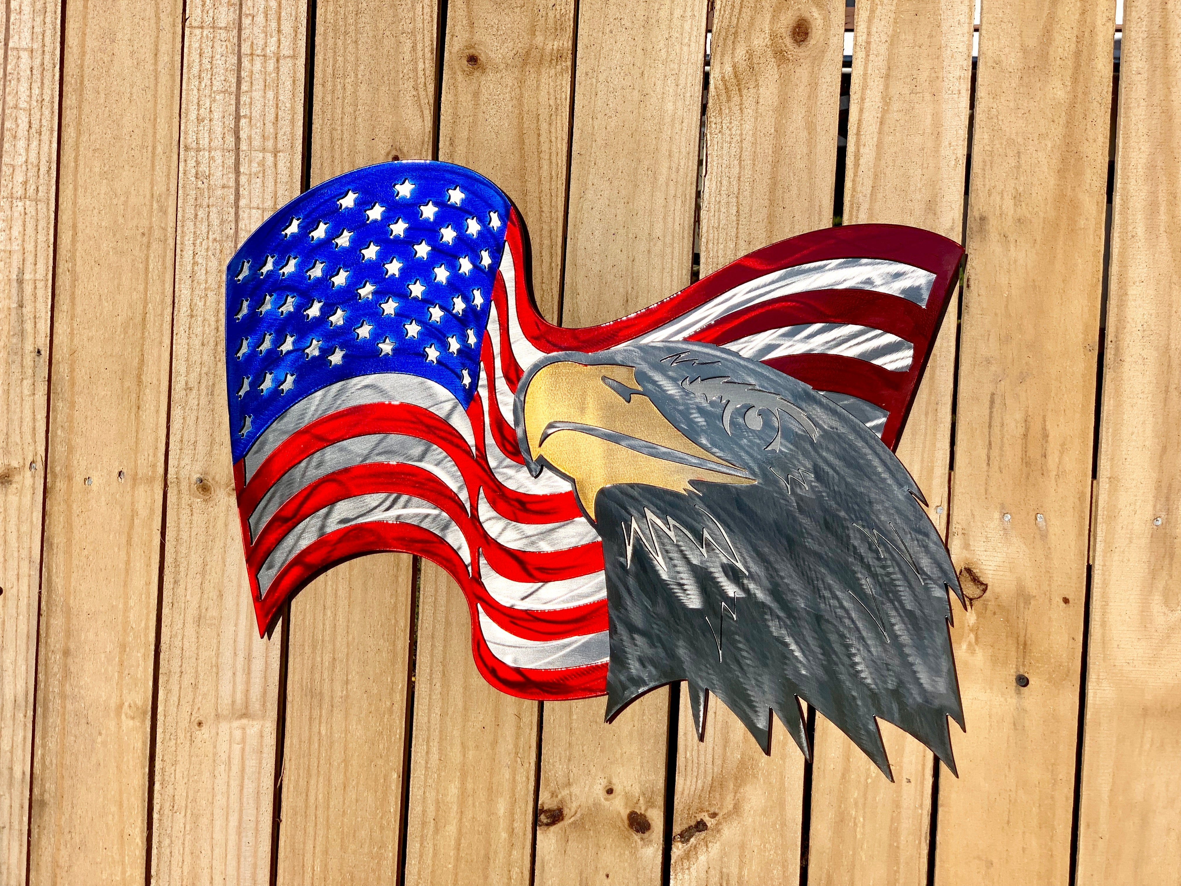 eagle american flag