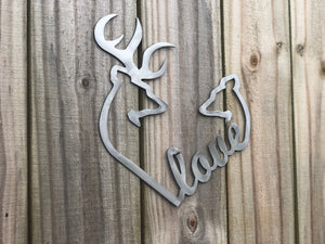 Buck and Doe Heart