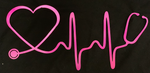nurse heartbeat stethoscope metal art