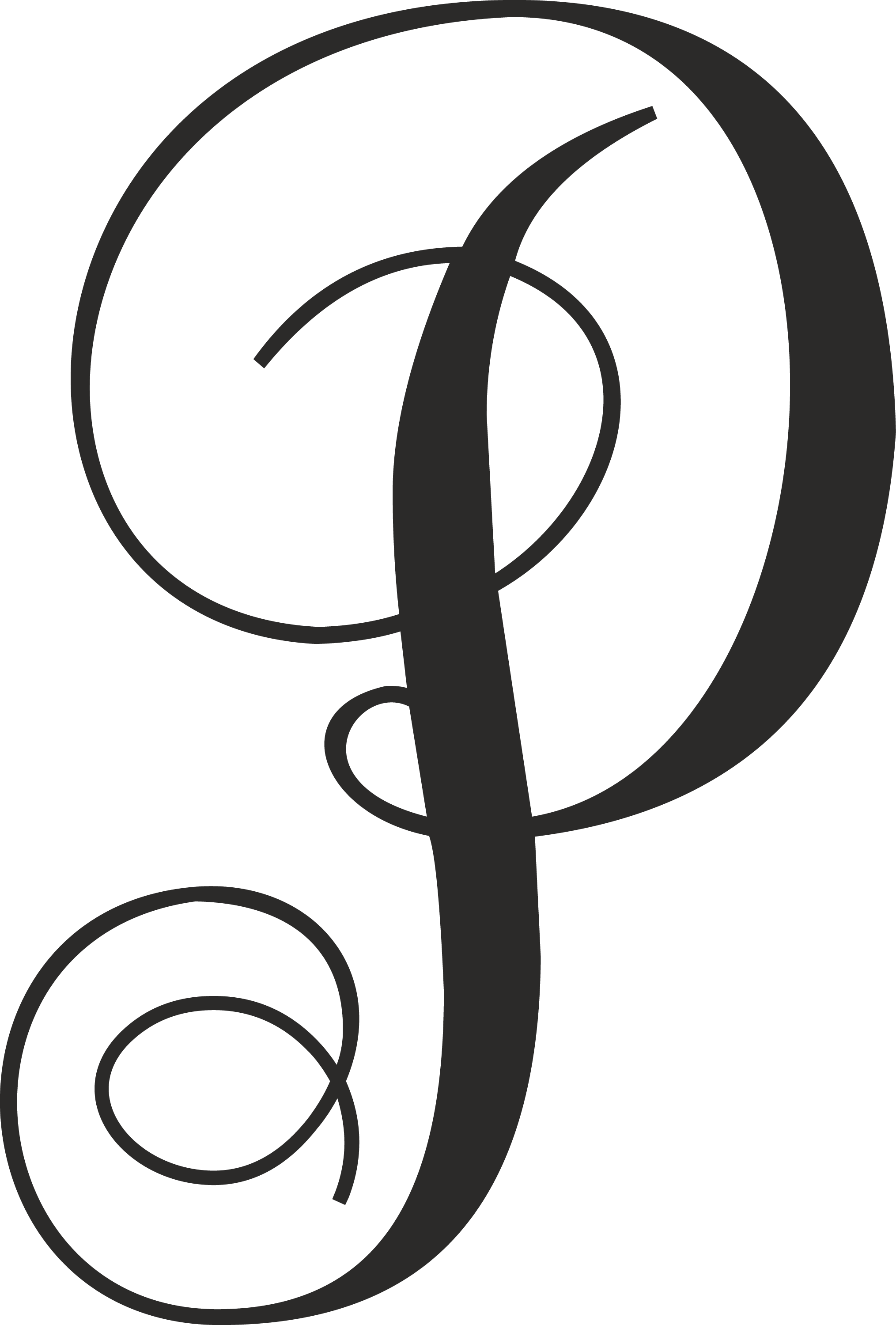 Fancy Cursive Letter P