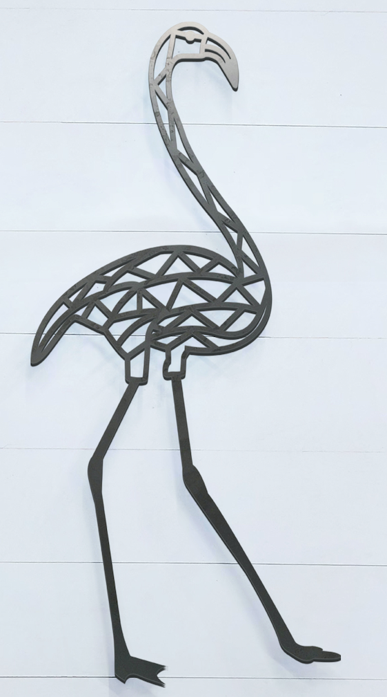 Geometric Flamingo Sign