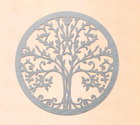 metal tree of life sign