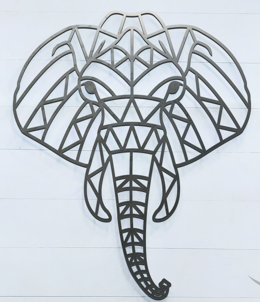 Geometric Elephant Sign