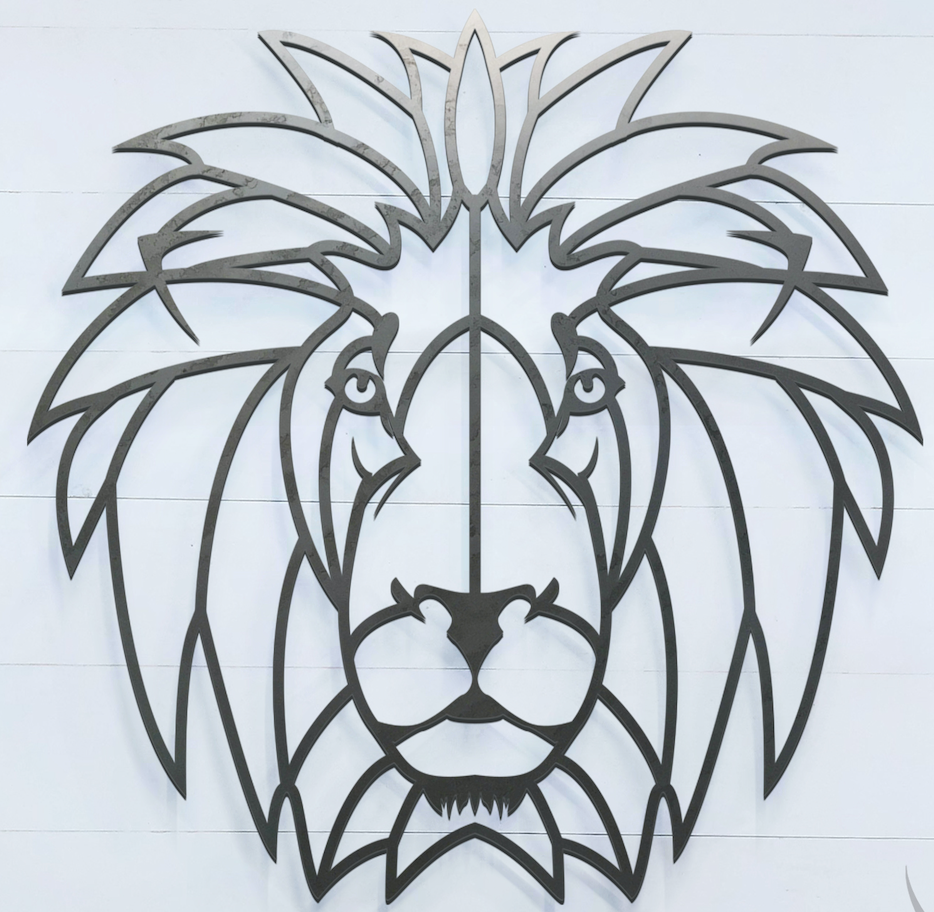 Geometric Lion Sign