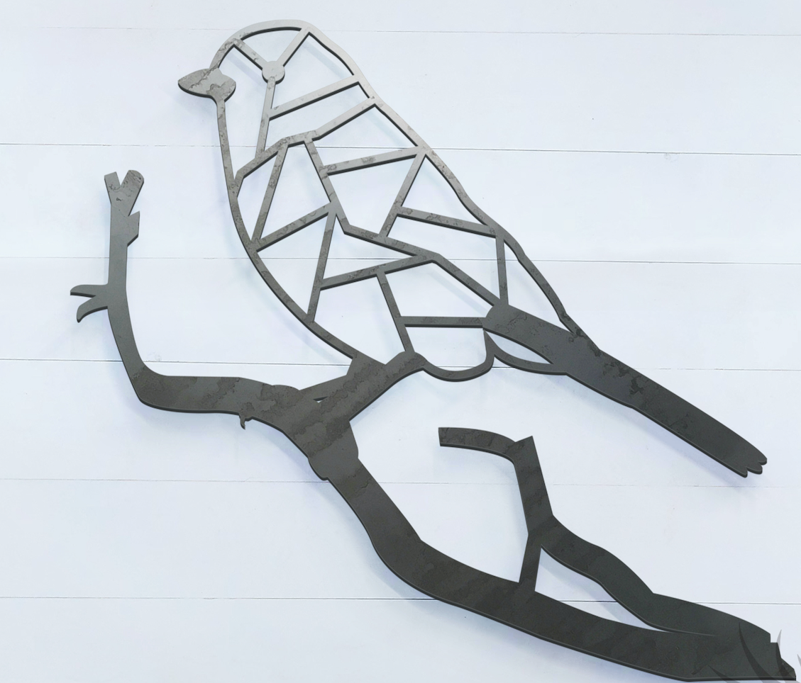 Geometric Love Bird Sign