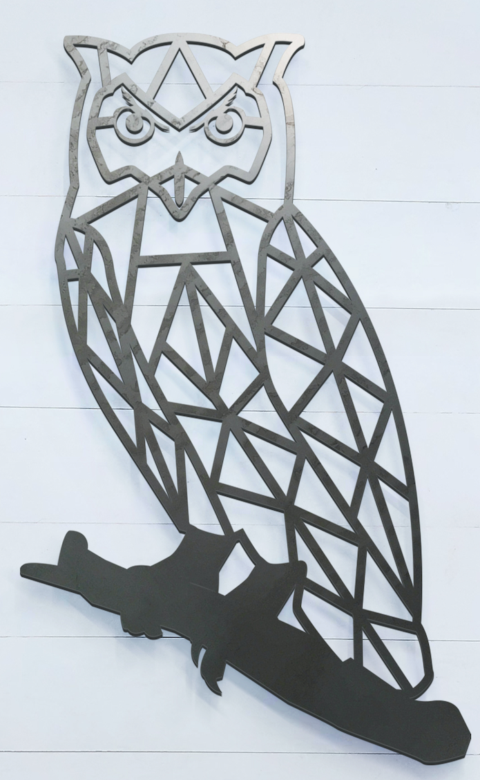 Geometric Owl Sign
