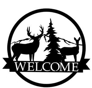 Ribbon Monogram - Deer Wilderness
