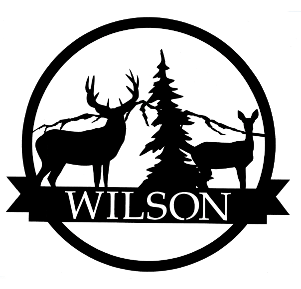 Ribbon Monogram - Deer Wilderness
