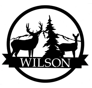 Ribbon Monogram - Deer Wilderness