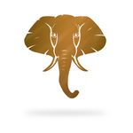 Elephant Sign with copper finish