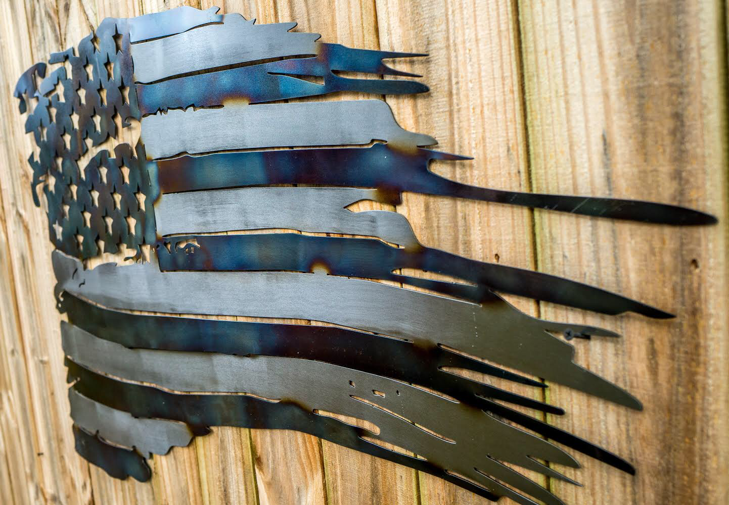 Metal American Battle Flag