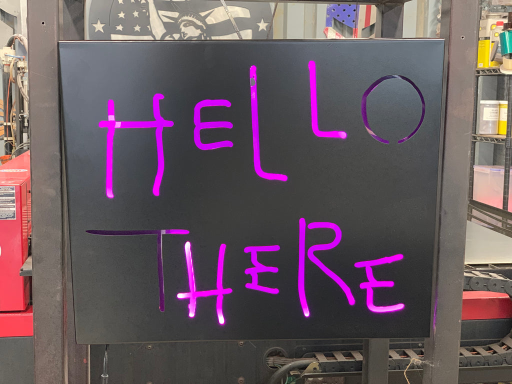 Hello There / Hell Here - Light Up Sign