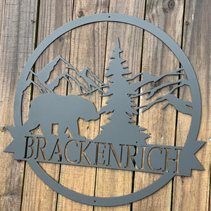 Ribbon Monogram - Bear Wilderness