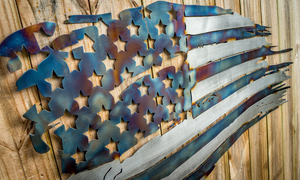 Metal American Battle Flag