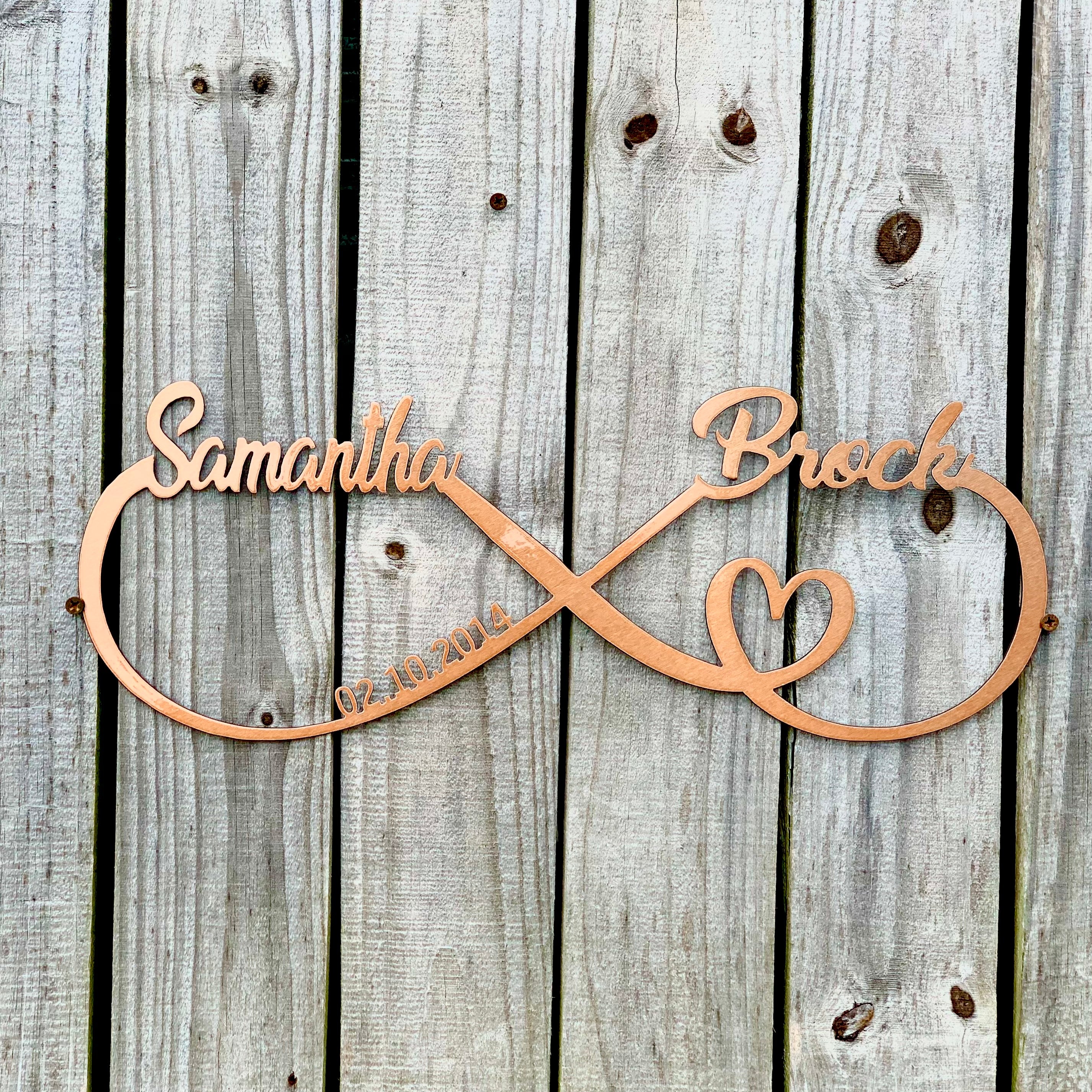 Infinity Heart with Names/Date