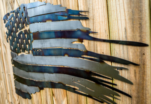 Metal American Battle Flag