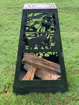 Bear Fire Pit - Rectangle Tall