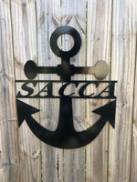 Personalized Metal Anchor Monogram