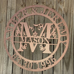 Anniversary Monogram with Names & Date - Traditional Style