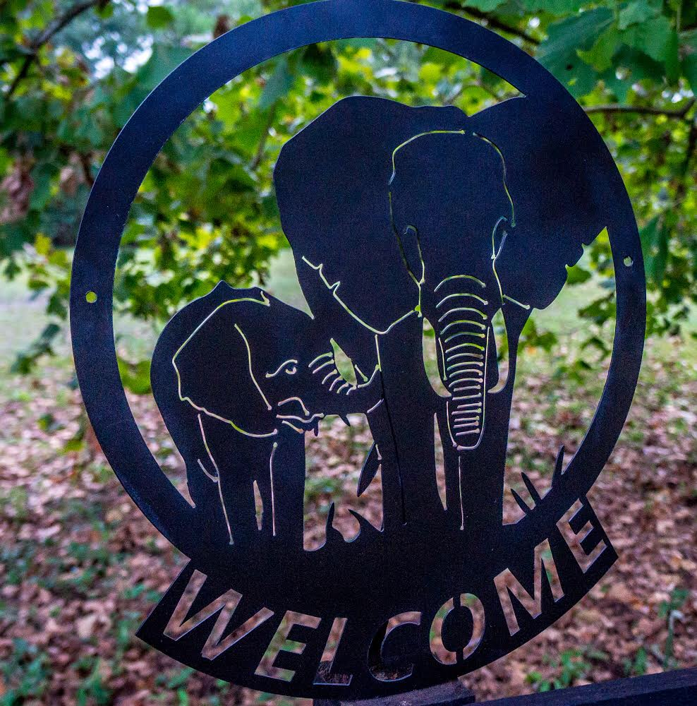 elephant welcome sign