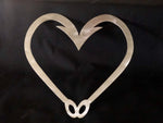 hook heart metal sign