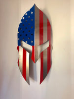 American flag spartan warrior helmet