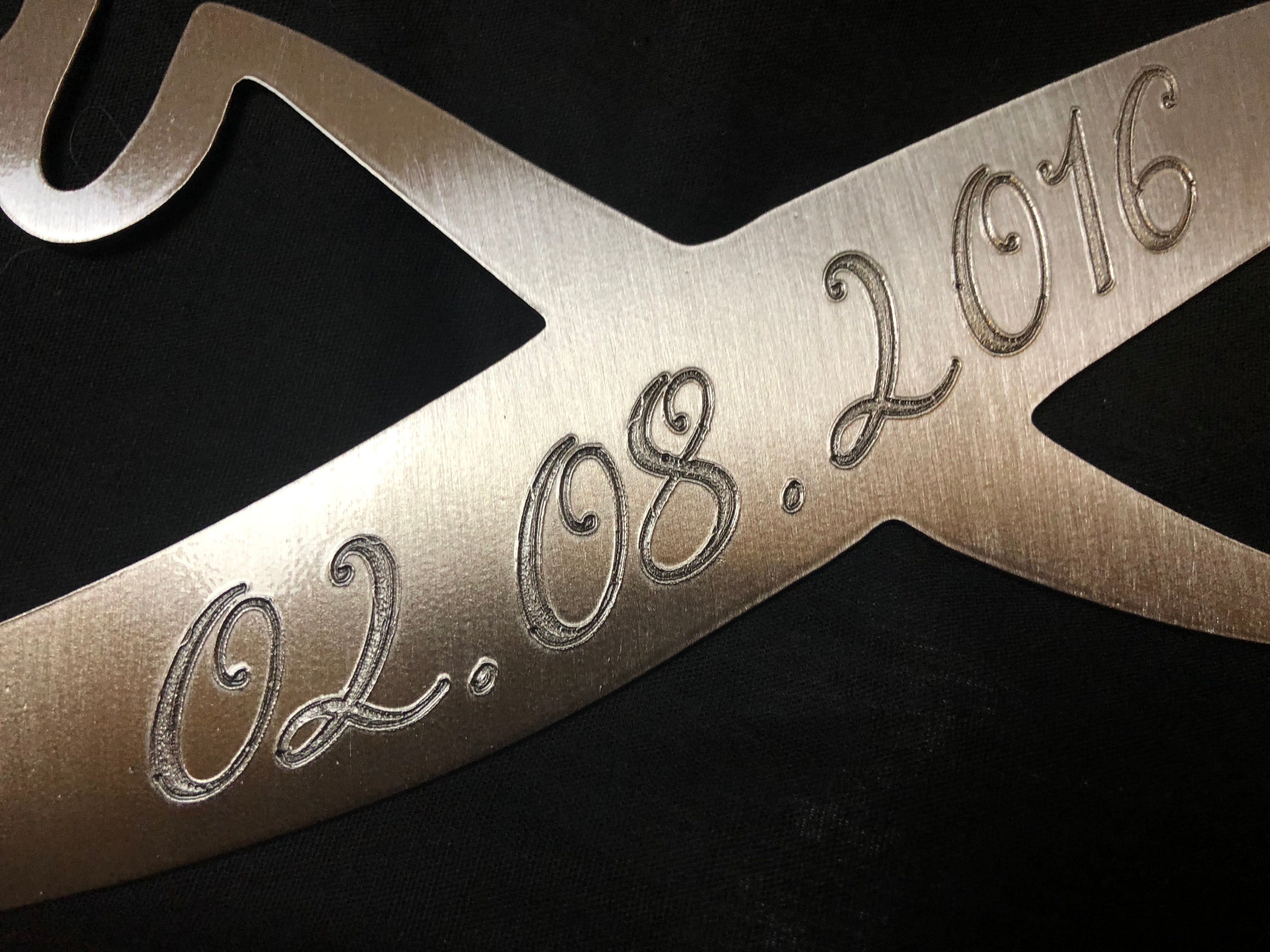 you and me infinity metal sign