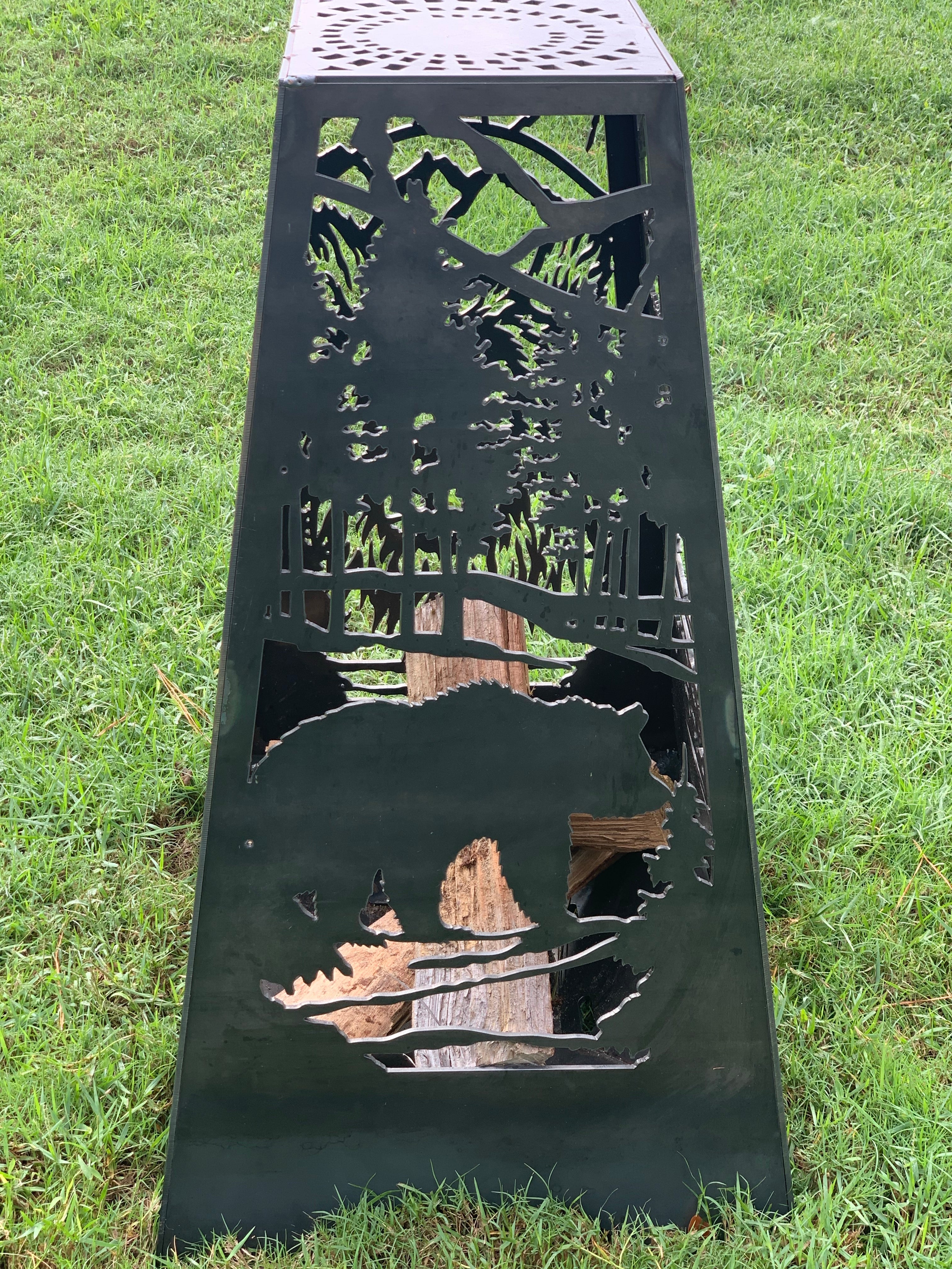 Bear Fire Pit - Rectangle Tall