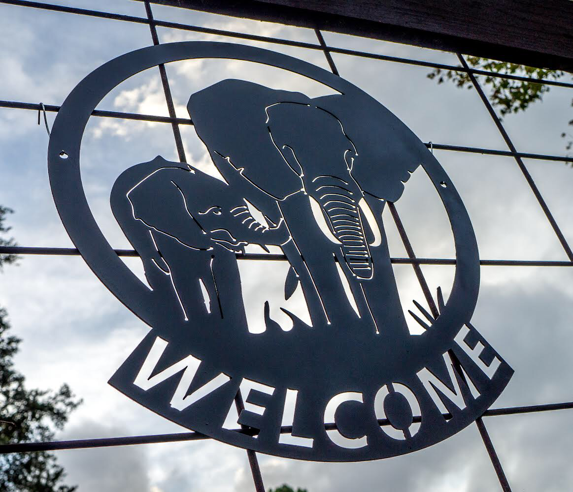 elephant welcome sign