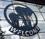 elephant welcome sign