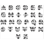 Anniversary Monogram with Names & Date - Traditional Style