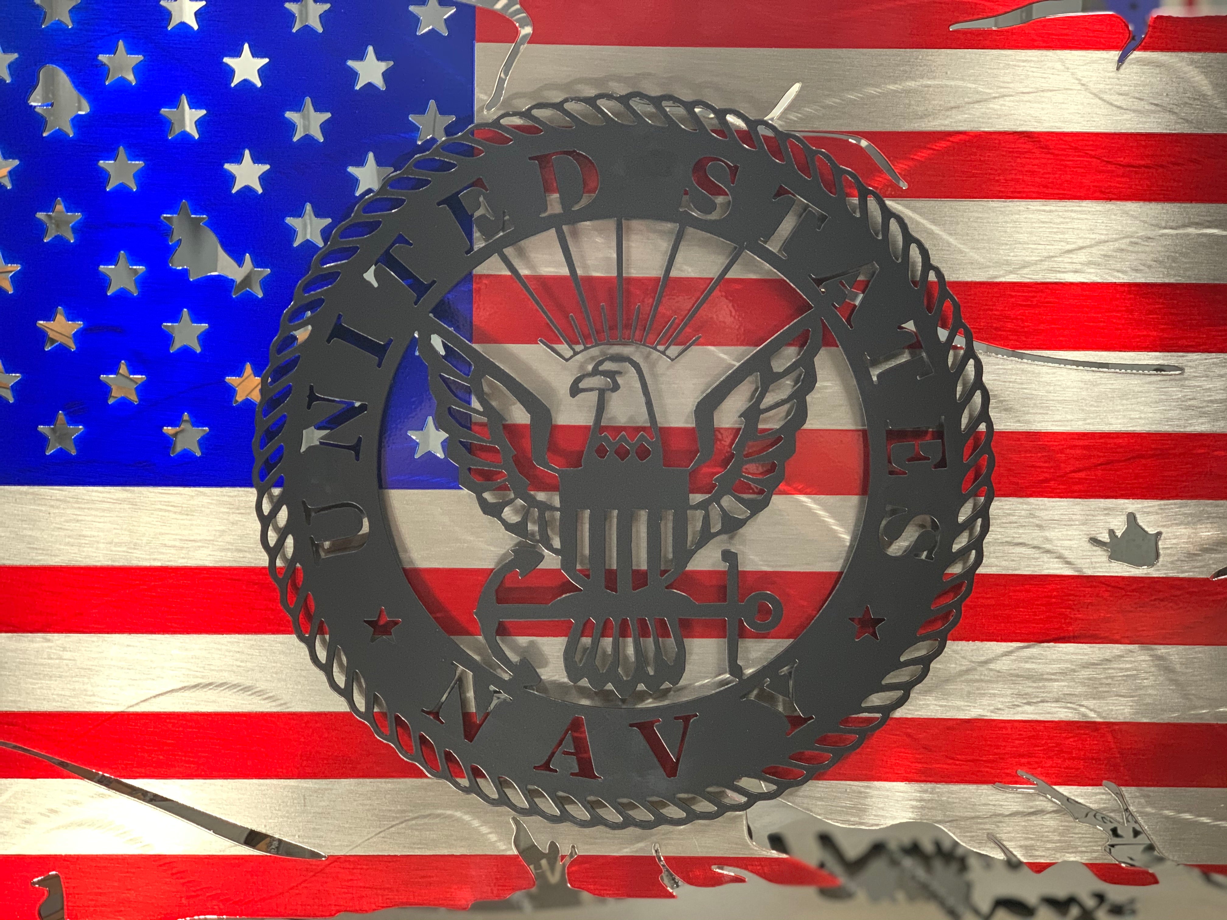 Navy Battle Flag  2.0 - Wavy